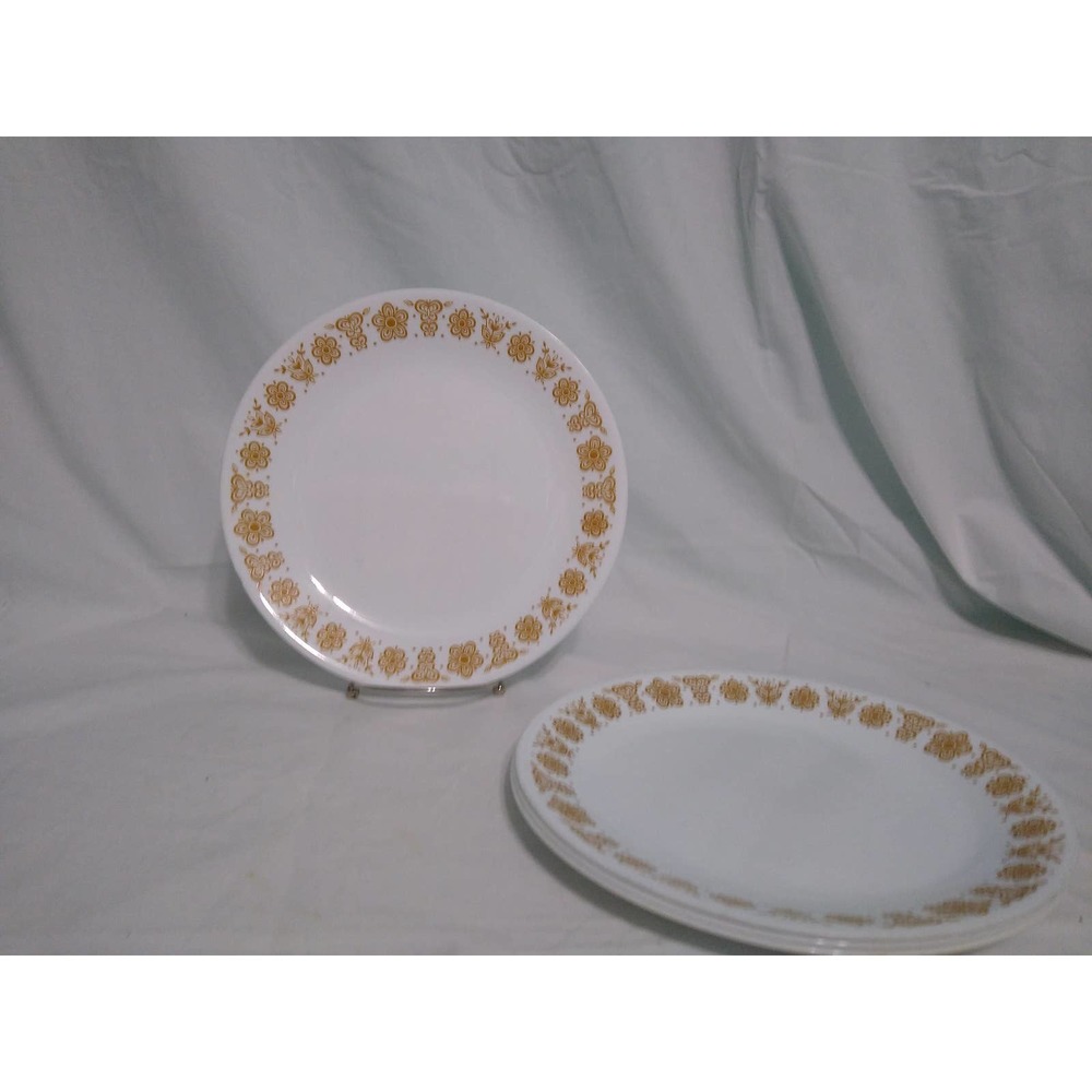 Corelle by corning butterfly gold dinner plates (set of 4)